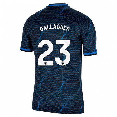 Kandiny Niño Camiseta Conor Gallagher #23 Azul Oscuro 2ª Equipación 2023/24 La Camisa Chile