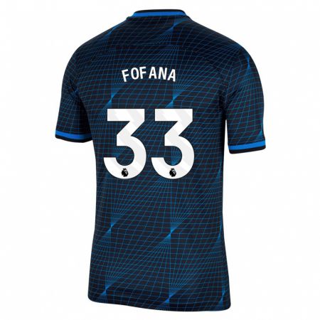 Kandiny Niño Camiseta Wesley Fofana #33 Azul Oscuro 2ª Equipación 2023/24 La Camisa Chile