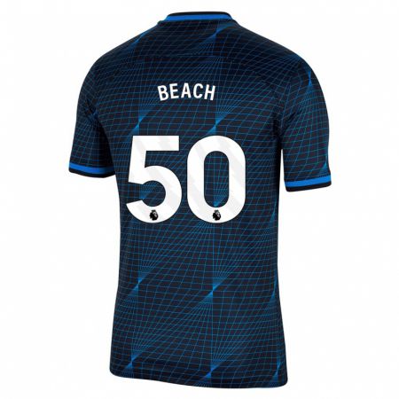Kandiny Niño Camiseta Eddie Beach #50 Azul Oscuro 2ª Equipación 2023/24 La Camisa Chile