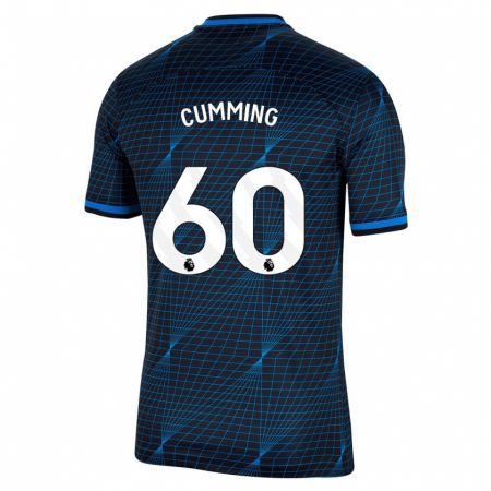 Kandiny Niño Camiseta Jamie Cumming #60 Azul Oscuro 2ª Equipación 2023/24 La Camisa Chile