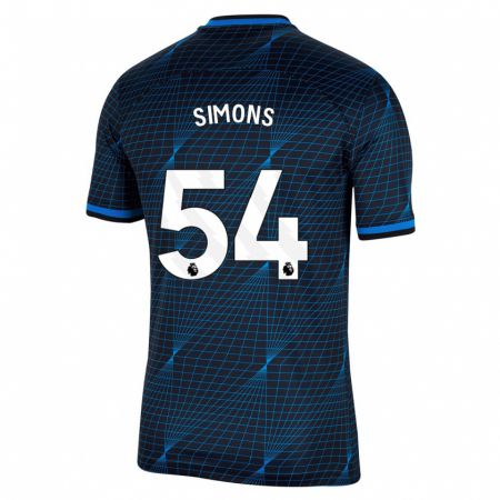 Kandiny Niño Camiseta Xavier Simons #54 Azul Oscuro 2ª Equipación 2023/24 La Camisa Chile