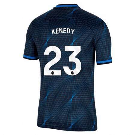 Kandiny Niño Camiseta Robert Kenedy #23 Azul Oscuro 2ª Equipación 2023/24 La Camisa Chile