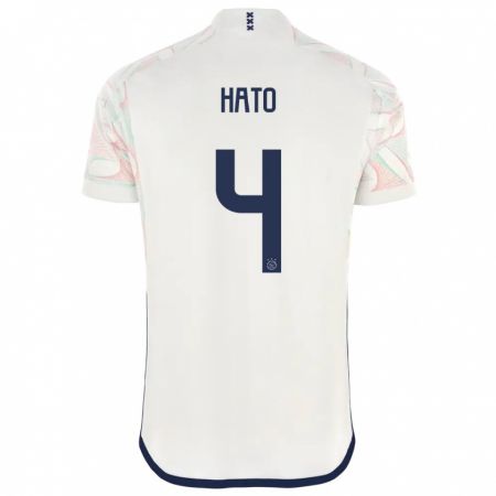 Kandiny Niño Camiseta Jorrel Hato #4 Blanco 2ª Equipación 2023/24 La Camisa Chile