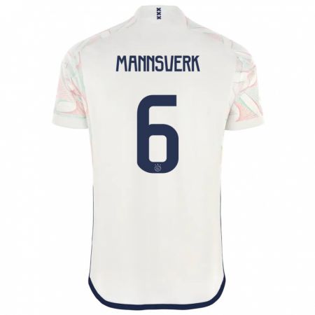 Kandiny Niño Camiseta Sivert Mannsverk #6 Blanco 2ª Equipación 2023/24 La Camisa Chile