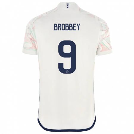 Kandiny Niño Camiseta Brian Brobbey #9 Blanco 2ª Equipación 2023/24 La Camisa Chile