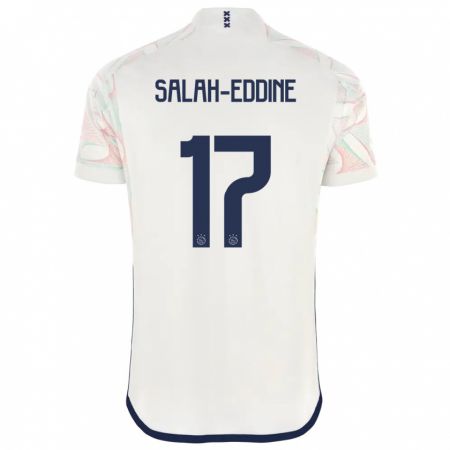 Kandiny Niño Camiseta Anass Salah-Eddine #17 Blanco 2ª Equipación 2023/24 La Camisa Chile
