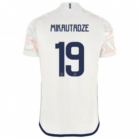 Kandiny Niño Camiseta Georges Mikautadze #19 Blanco 2ª Equipación 2023/24 La Camisa Chile