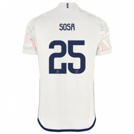 Kandiny Niño Camiseta Borna Sosa #25 Blanco 2ª Equipación 2023/24 La Camisa Chile
