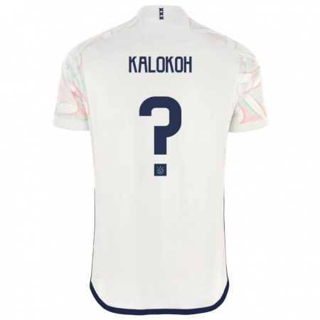 Kandiny Niño Camiseta David Kalokoh #0 Blanco 2ª Equipación 2023/24 La Camisa Chile