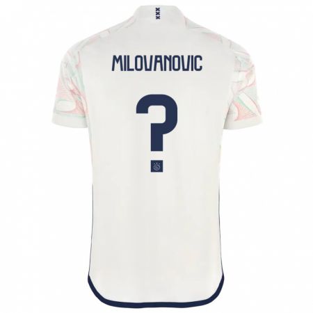 Kandiny Niño Camiseta Mateja Milovanovic #0 Blanco 2ª Equipación 2023/24 La Camisa Chile