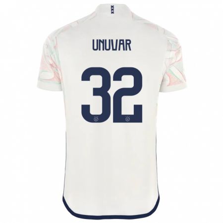 Kandiny Niño Camiseta Naci Unuvar #32 Blanco 2ª Equipación 2023/24 La Camisa Chile