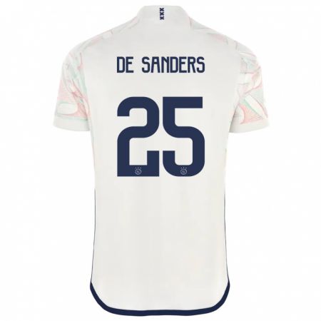 Kandiny Niño Camiseta Kay-Lee De Sanders #25 Blanco 2ª Equipación 2023/24 La Camisa Chile