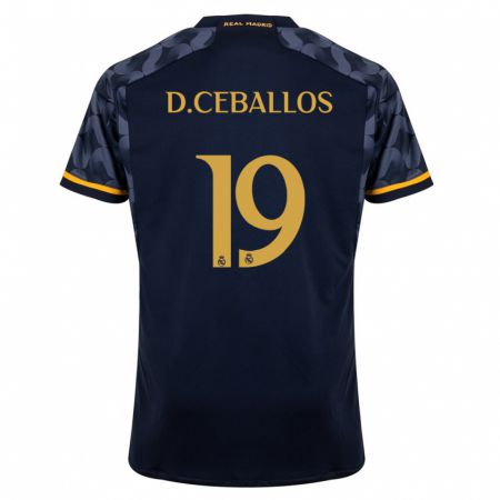Kandiny Niño Camiseta Dani Ceballos #19 Azul Oscuro 2ª Equipación 2023/24 La Camisa Chile