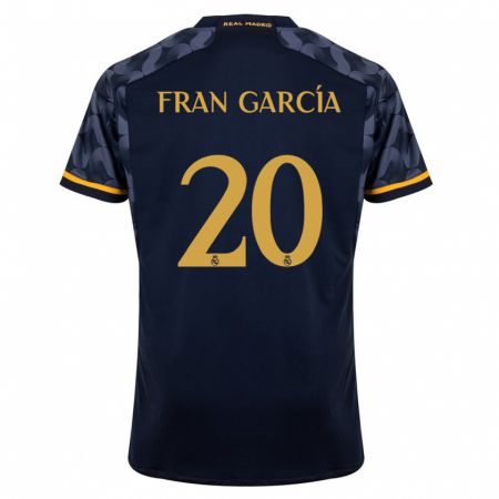 Kandiny Niño Camiseta Fran García #20 Azul Oscuro 2ª Equipación 2023/24 La Camisa Chile