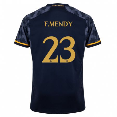 Kandiny Niño Camiseta Ferland Mendy #23 Azul Oscuro 2ª Equipación 2023/24 La Camisa Chile