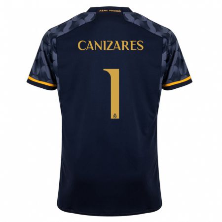 Kandiny Niño Camiseta Lucas Cañizares #1 Azul Oscuro 2ª Equipación 2023/24 La Camisa Chile
