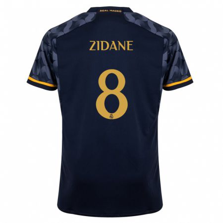 Kandiny Niño Camiseta Théo Zidane #8 Azul Oscuro 2ª Equipación 2023/24 La Camisa Chile