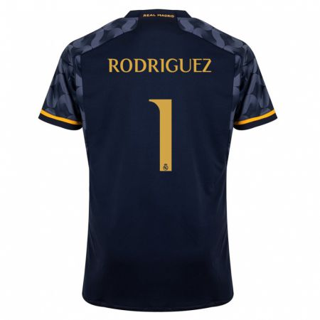Kandiny Niño Camiseta Misa Rodriguez #1 Azul Oscuro 2ª Equipación 2023/24 La Camisa Chile