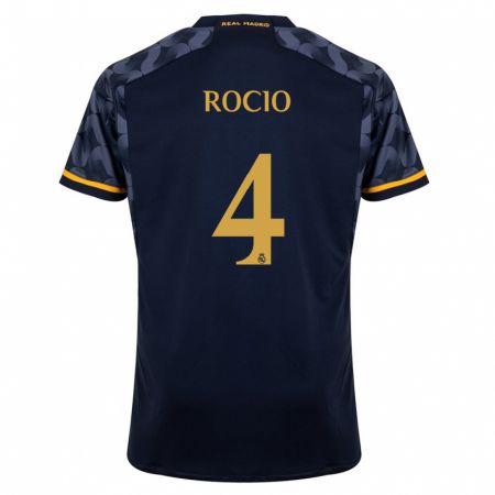 Kandiny Niño Camiseta Rocio Galvez #4 Azul Oscuro 2ª Equipación 2023/24 La Camisa Chile