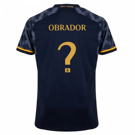 Kandiny Niño Camiseta Rafael Obrador #0 Azul Oscuro 2ª Equipación 2023/24 La Camisa Chile