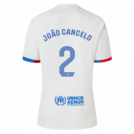 Kandiny Niño Camiseta João Cancelo #2 Blanco 2ª Equipación 2023/24 La Camisa Chile