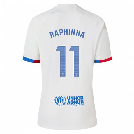 Kandiny Niño Camiseta Raphinha #11 Blanco 2ª Equipación 2023/24 La Camisa Chile