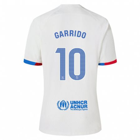 Kandiny Niño Camiseta Aleix Garrido #10 Blanco 2ª Equipación 2023/24 La Camisa Chile