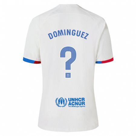 Kandiny Niño Camiseta Sergi Domínguez #0 Blanco 2ª Equipación 2023/24 La Camisa Chile