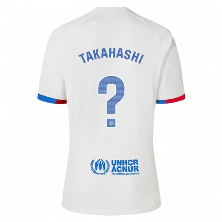 Kandiny Niño Camiseta Niko Takahashi #0 Blanco 2ª Equipación 2023/24 La Camisa Chile