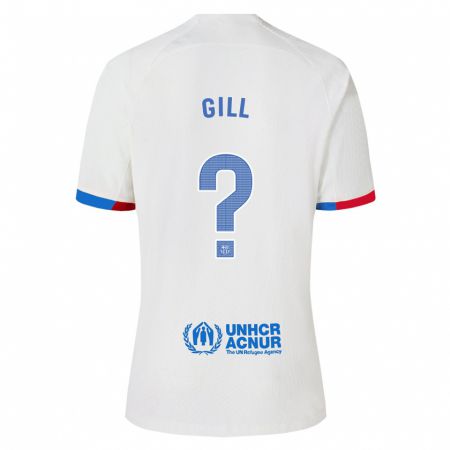Kandiny Niño Camiseta Adrian Gill #0 Blanco 2ª Equipación 2023/24 La Camisa Chile