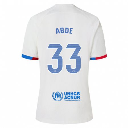 Kandiny Niño Camiseta Ez Abde #33 Blanco 2ª Equipación 2023/24 La Camisa Chile