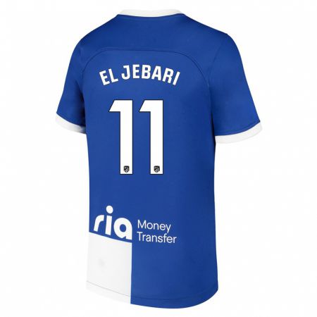 Kandiny Niño Camiseta Salim El Jebari #11 Azul Blanco 2ª Equipación 2023/24 La Camisa Chile