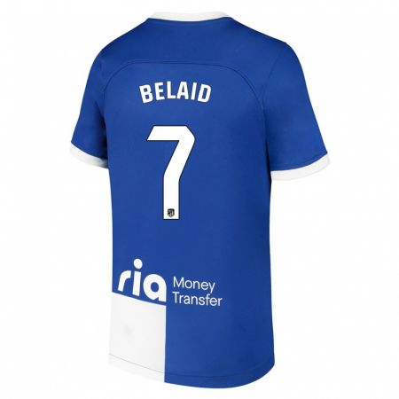 Kandiny Niño Camiseta Rayane Belaid #7 Azul Blanco 2ª Equipación 2023/24 La Camisa Chile