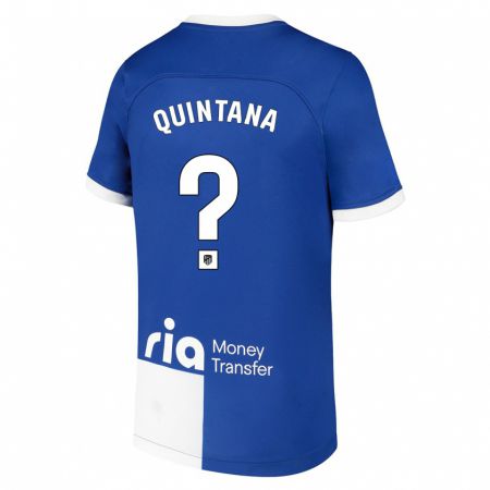 Kandiny Niño Camiseta Nacho Quintana #0 Azul Blanco 2ª Equipación 2023/24 La Camisa Chile