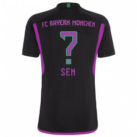 Kandiny Niño Camiseta Salih Sen #0 Negro 2ª Equipación 2023/24 La Camisa Chile