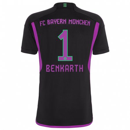 Kandiny Niño Camiseta Laura Benkarth #1 Negro 2ª Equipación 2023/24 La Camisa Chile