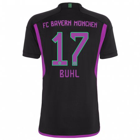 Kandiny Niño Camiseta Klara Buhl #17 Negro 2ª Equipación 2023/24 La Camisa Chile