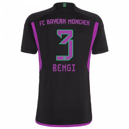 Kandiny Niño Camiseta Kaan Bengi #3 Negro 2ª Equipación 2023/24 La Camisa Chile