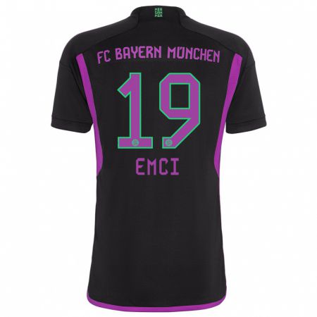 Kandiny Niño Camiseta Ben Emci #19 Negro 2ª Equipación 2023/24 La Camisa Chile