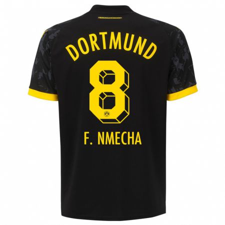 Kandiny Niño Camiseta Felix Nmecha #8 Negro 2ª Equipación 2023/24 La Camisa Chile