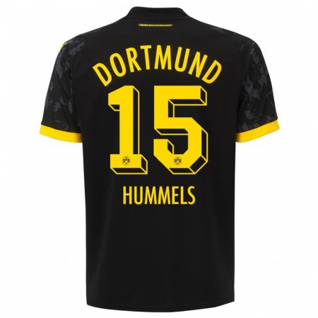 Kandiny Niño Camiseta Mats Hummels #15 Negro 2ª Equipación 2023/24 La Camisa Chile