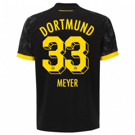 Kandiny Niño Camiseta Alexander Meyer #33 Negro 2ª Equipación 2023/24 La Camisa Chile