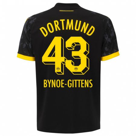 Kandiny Niño Camiseta Jamie Bynoe-Gittens #43 Negro 2ª Equipación 2023/24 La Camisa Chile