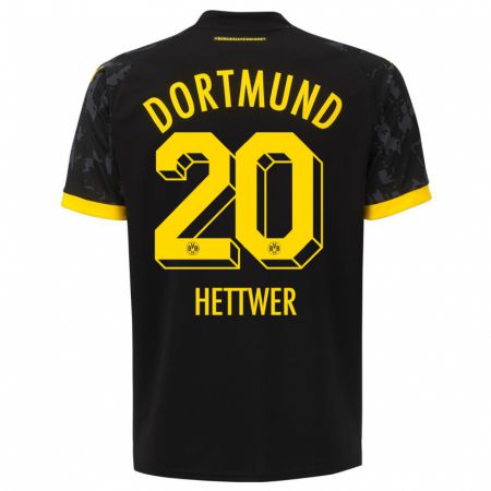 Kandiny Niño Camiseta Julian Hettwer #20 Negro 2ª Equipación 2023/24 La Camisa Chile