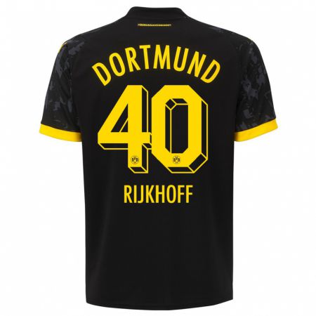 Kandiny Niño Camiseta Julian Rijkhoff #40 Negro 2ª Equipación 2023/24 La Camisa Chile