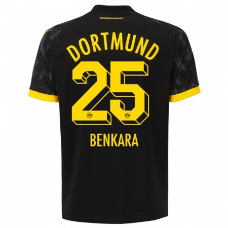 Kandiny Niño Camiseta Elias Benkara #25 Negro 2ª Equipación 2023/24 La Camisa Chile