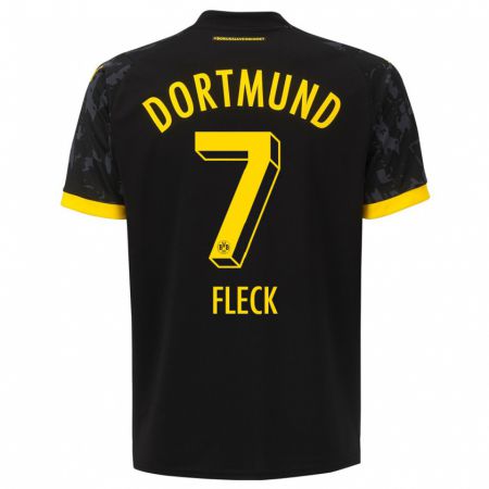 Kandiny Niño Camiseta Fritz Fleck #7 Negro 2ª Equipación 2023/24 La Camisa Chile