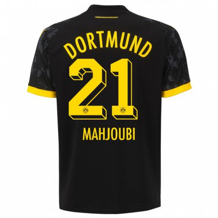 Kandiny Niño Camiseta Anas Mahjoubi #21 Negro 2ª Equipación 2023/24 La Camisa Chile