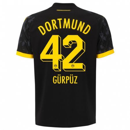 Kandiny Niño Camiseta Goktan Gurpuz #42 Negro 2ª Equipación 2023/24 La Camisa Chile