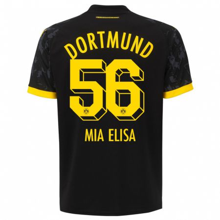 Kandiny Niño Camiseta Bomnuter Mia Elisa #56 Negro 2ª Equipación 2023/24 La Camisa Chile
